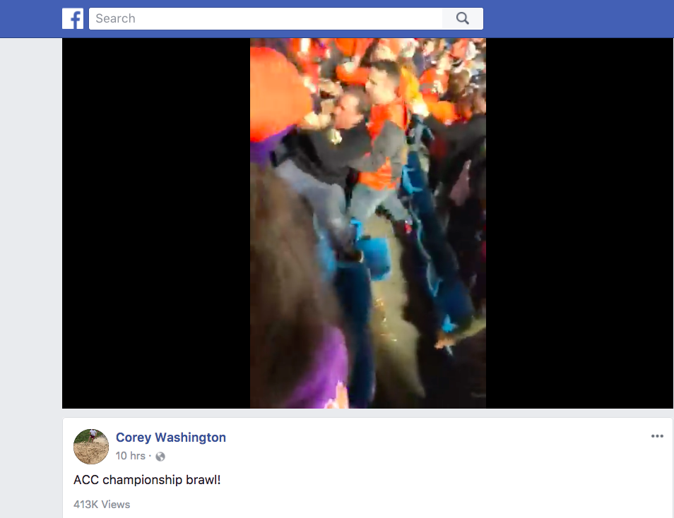 Clemson Fans Brawl in Stands During ACC Championship Game